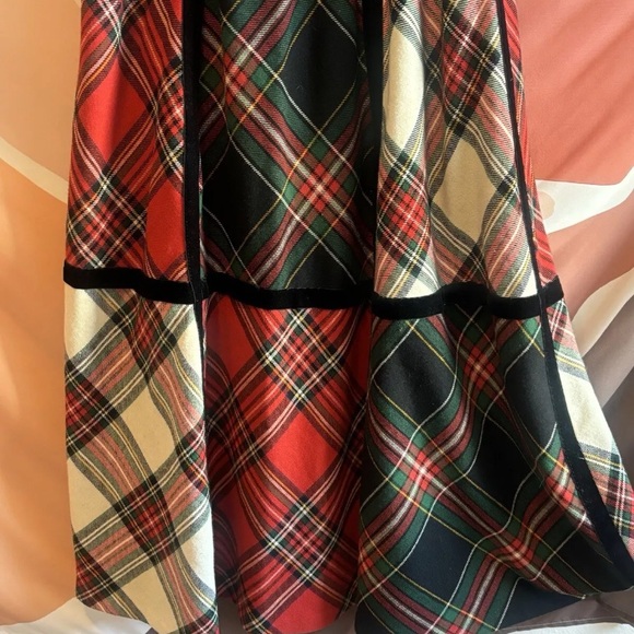 Vintage Bill Atkinson Glen of Michigan Tartan Plaid Wool Maxi Skirt 4-6 I Magnin - Picture 3 of 14